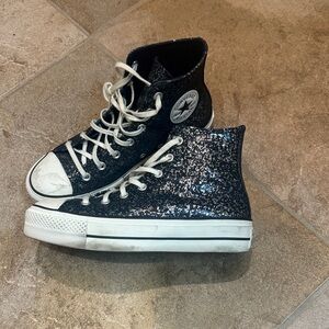 Converse Black Sparkle High-Top Sneakers